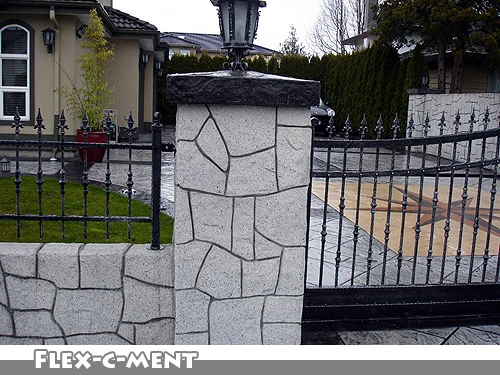 Flexcment Stamped Concrete Wall