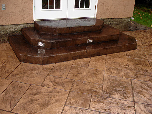 Flexcment Stamped Concrete Stairs