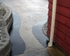 Acid Stain Stamped Concrete Stairs